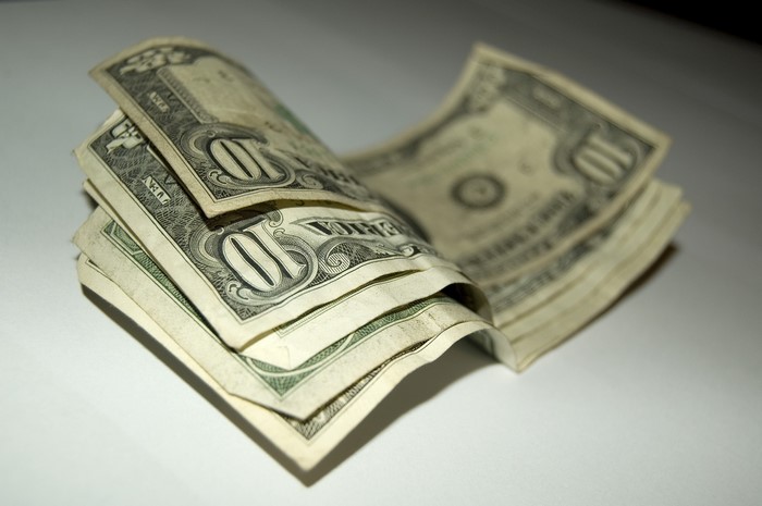 Stack of US Ten Dollar Bills