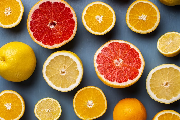 Citrus fruits: Grapefruits, Oranges, and Lemons