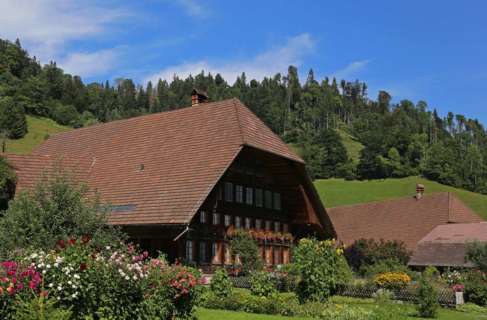 Traditional Swiss Houses in Emmental, Switzerland