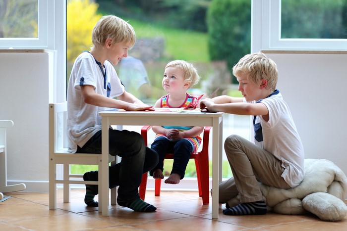 Three Children at a Table