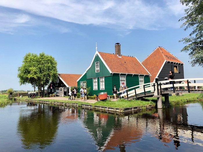 Houses and bridges in Haaldersbroek, Netherlands