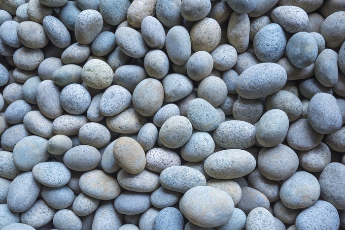 Texture of smooth, rounded stones
