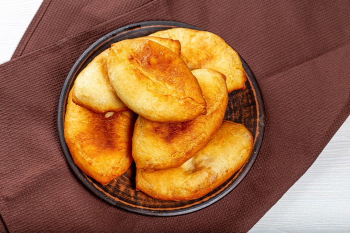 Golden Pastries on a Plate