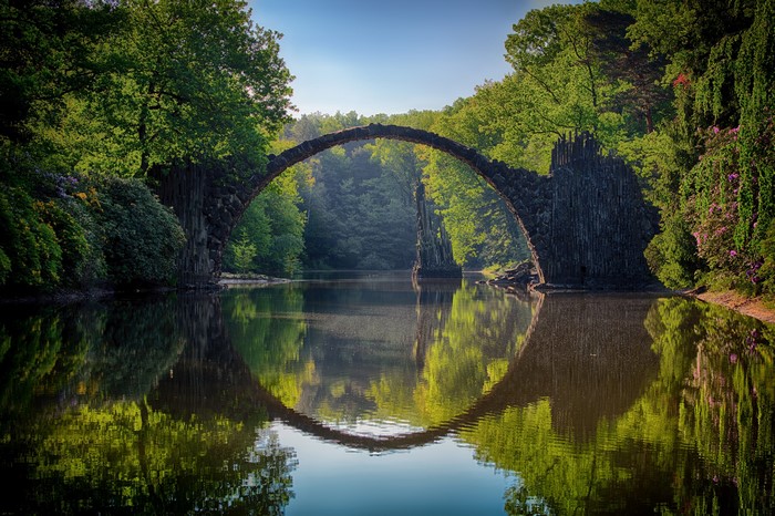 Rakotzbrücke Bridge in Kromlau Park, Germany