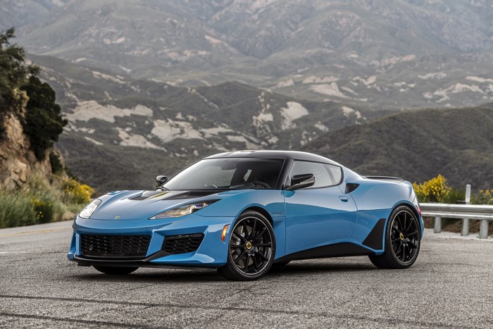 2020 Lotus Evora GT in light blue metallic