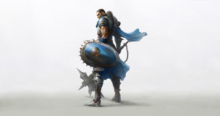 4K Warrior with Shield and Mace from Lineage Eternal