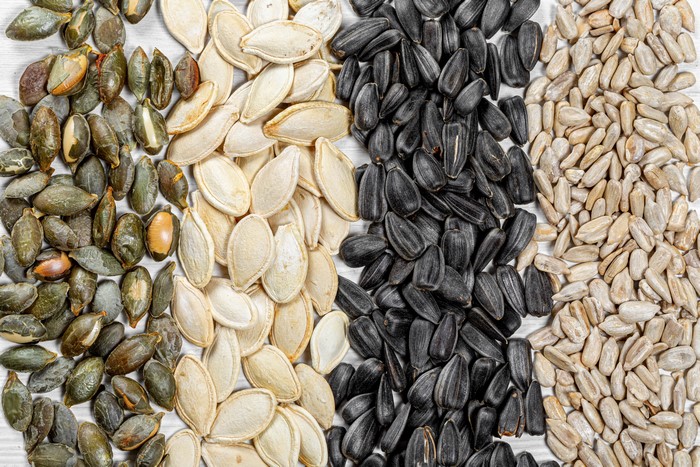 Assortment of Sunflower and Pumpkin Seeds