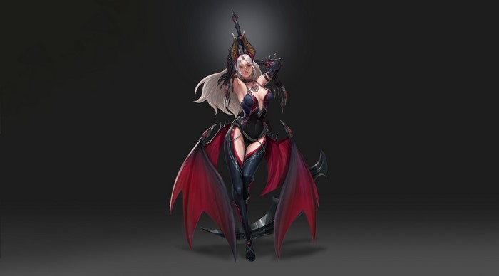 Demon girl with scythe by Hyungseok Yang
