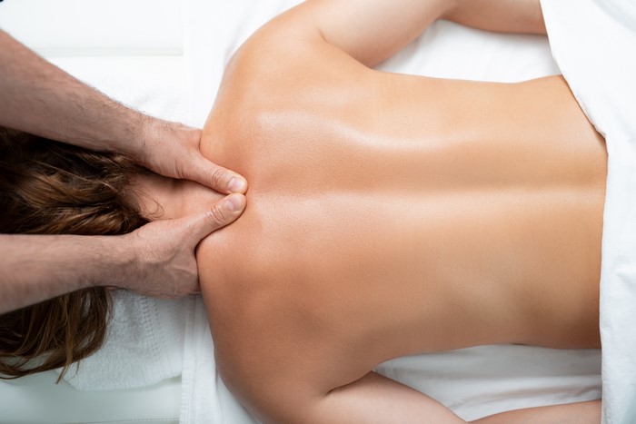 Massage of the human back and neck