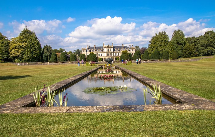 Dyffryn Gardens Pond and Mansion, United Kingdom