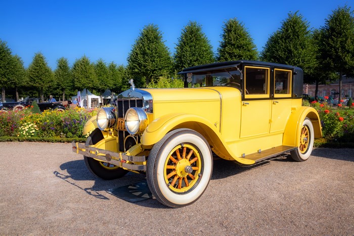 4K Yellow 1927 Franklin Automobile