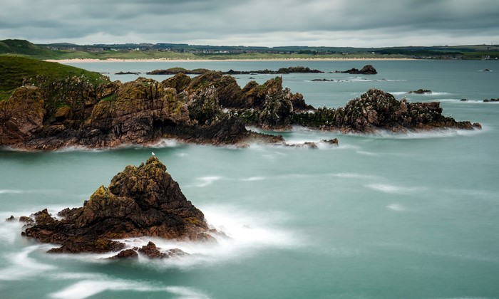 Cruden Bay Aberdeenshire Scotland Coastline with Rocks