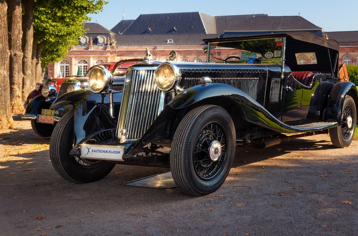Black 1934 Armstrong Siddeley Vanden Plas Convertible