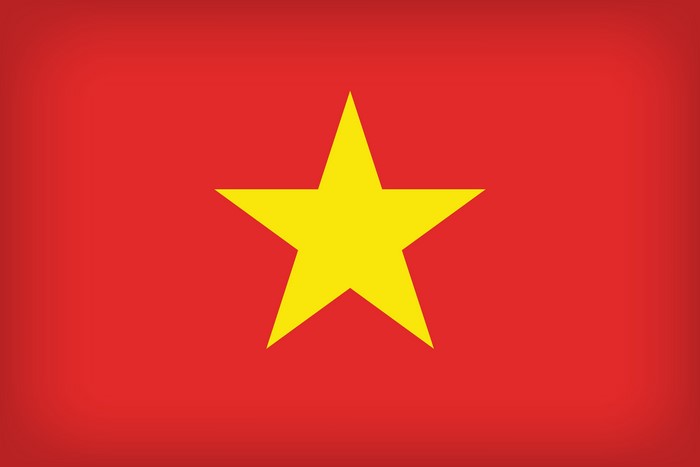 Flag of Vietnam with a yellow star