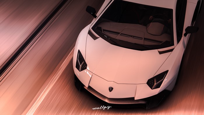White Lamborghini Aventador from Forza Horizon 4