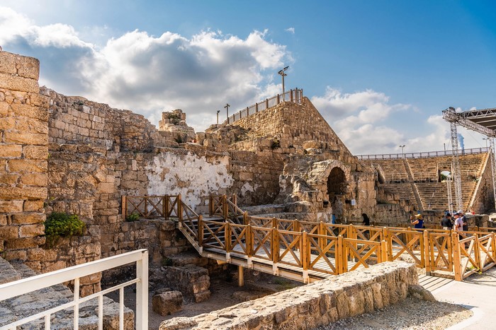 Amphitheater ruins at Caesarea National Park, Israel
