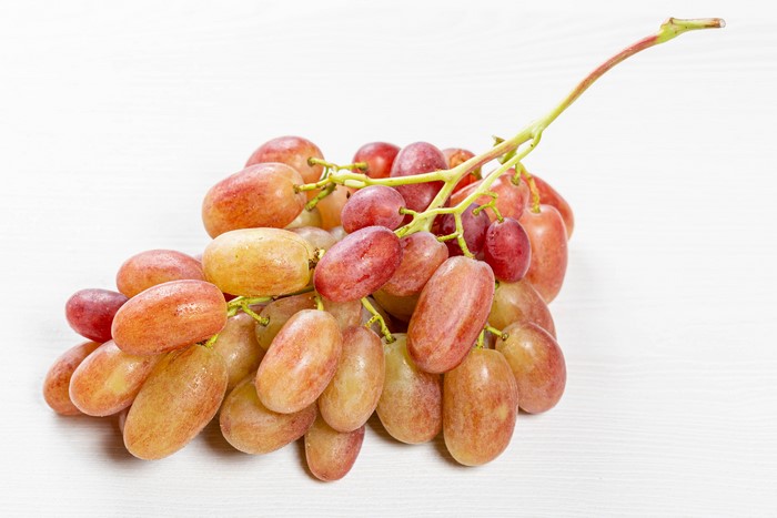 Grapes on a white background