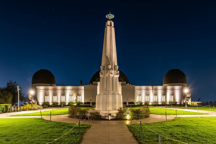 Griffith Observatory Monument at Night in Los Angeles