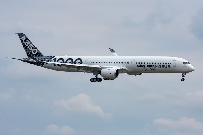 Airbus A350-1000 Passenger Airplane in Flight