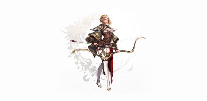 Elf Archer with Bow Weapon