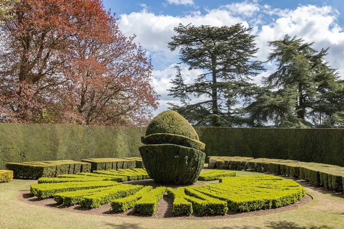 Topiary garden at Ascott House Gardens, Buckinghamshire, England