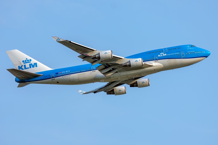 Boeing 747-400M KLM Royal Dutch Airlines airplane in flight