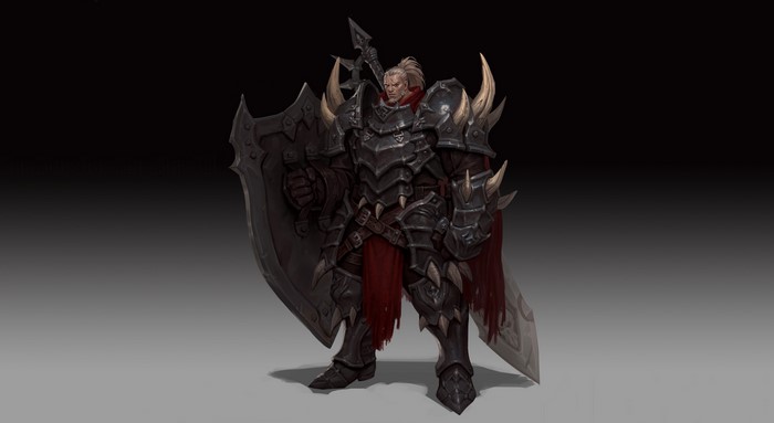 4K Warrior with Armor and Shield