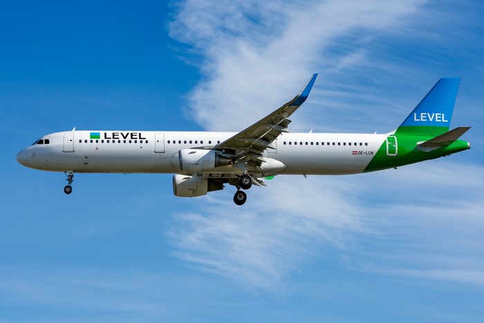 Airbus A321-200S OE-LCN of Level airline