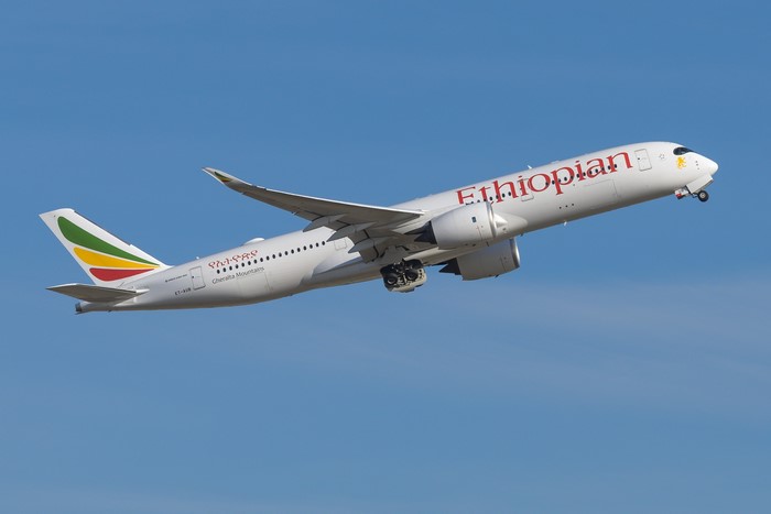 Ethiopian Airlines Airbus A350-900 taking off