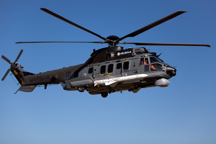 Airbus H225M Helicopter with MBDA AM39 Exocet Missile