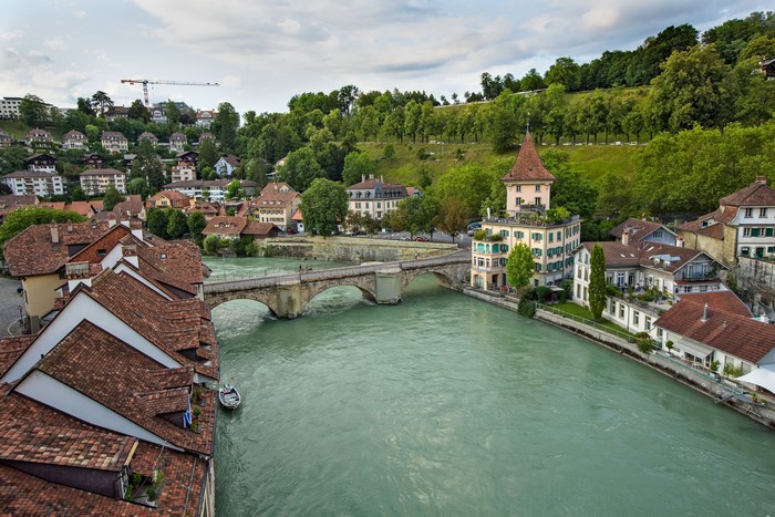 Bern, Switzerland: River and Old Town Architecture