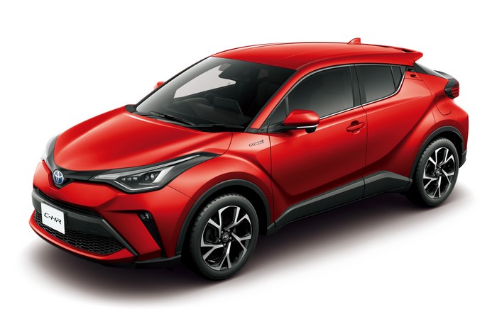 Red 2019 Toyota C-HR Hybrid car