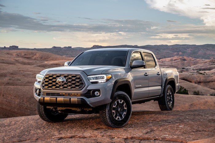 Grey Toyota Tacoma TRD Off-Road Double Cab Truck