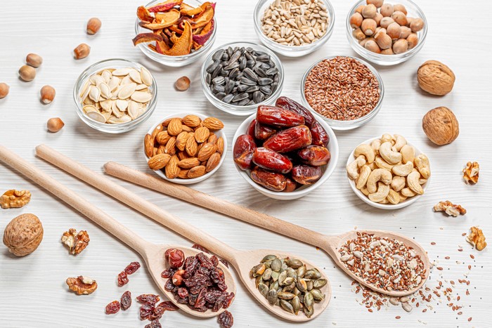 Assortment of Nuts, Seeds, and Dried Fruits