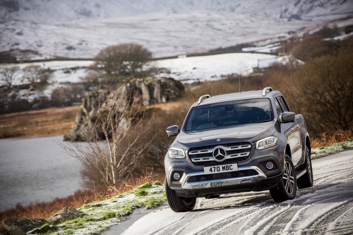 Mercedes-Benz X-Class Pickup in Snowy Landscape