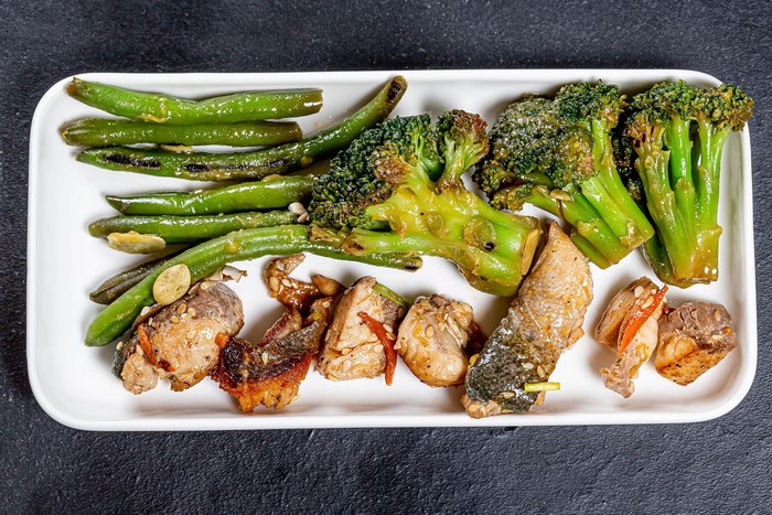 Fish and Vegetables on a Plate