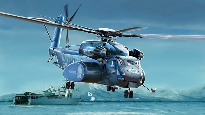 US Navy MH-53E Sea Dragon Helicopter Painting