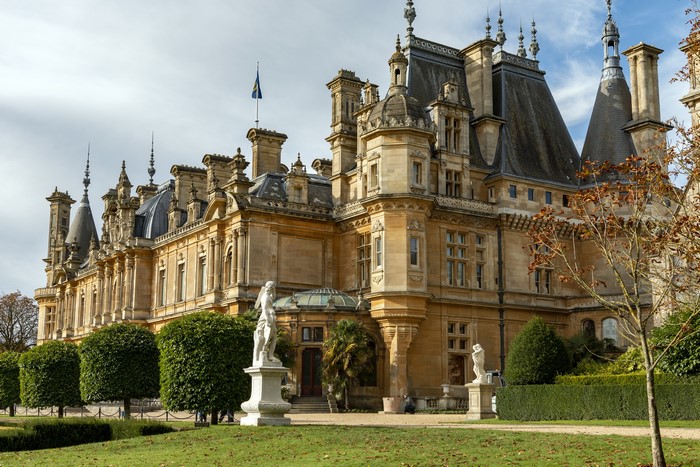Waddesdon Manor Mansion with Sculptures