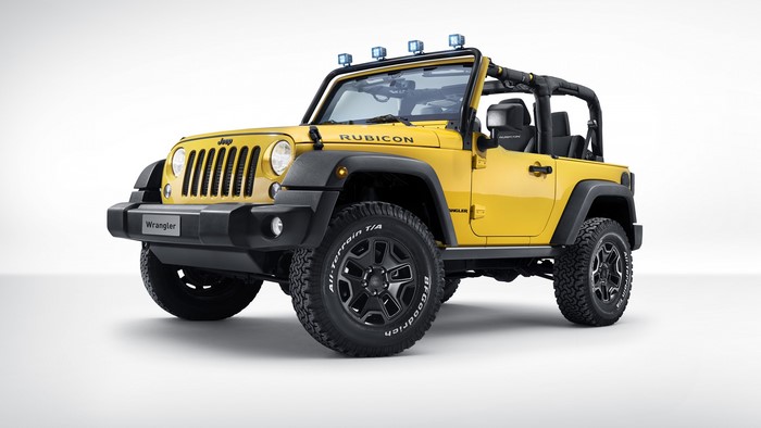 Yellow Jeep Wrangler Rubicon 4K