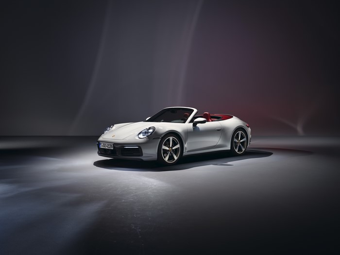 White Porsche 911 Carrera Cabriolet