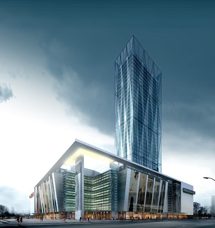 Modern Skyscrapers and Commercial Buildings