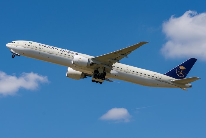 Saudi Arabian Airlines Boeing 777-300ER taking off
