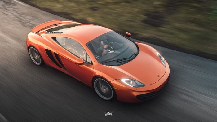 Orange McLaren MP4-12C F by Wallpy