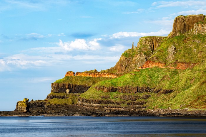 Giant's Causeway cliffs and bay in Ireland