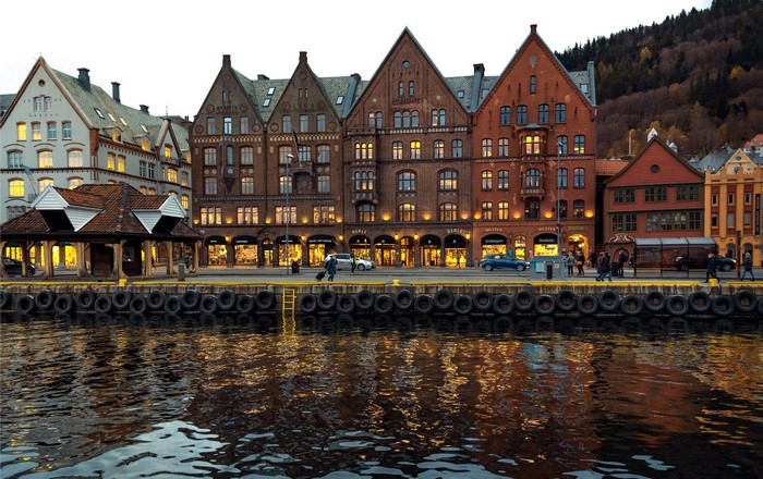 Bryggen Hanseatic Wharf in Bergen, Norway