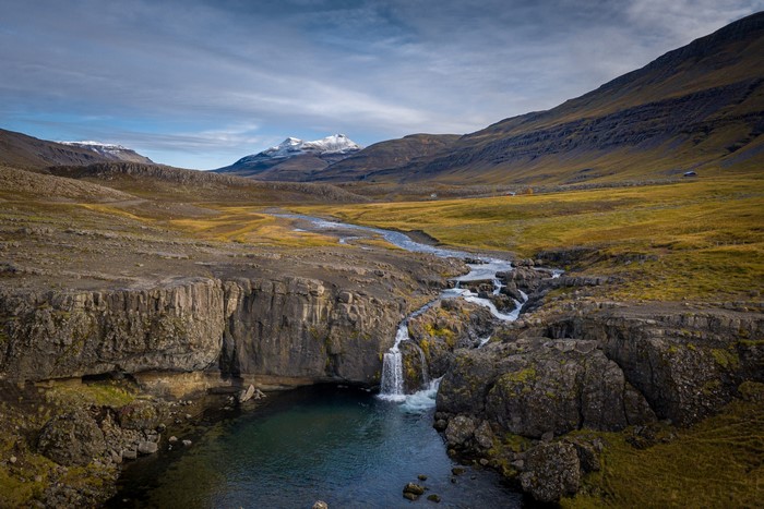 4K Skorhagafoss Waterfall in Iceland