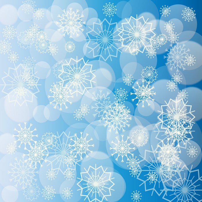 Snowflakes on a blue background