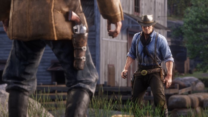 Arthur Morgan from Red Dead Redemption 2 with Revolver