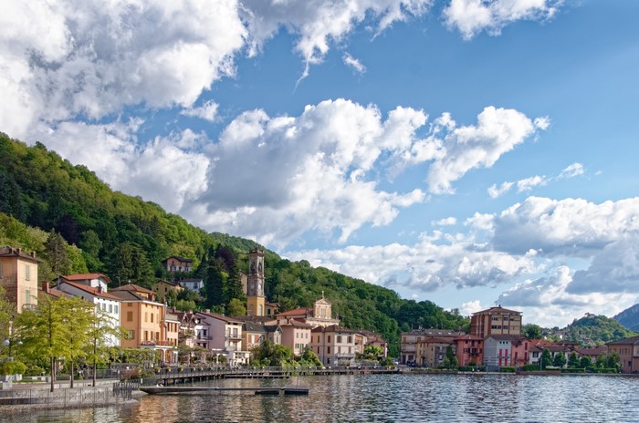 Porto Ceresio on Lake Lugano, Italy