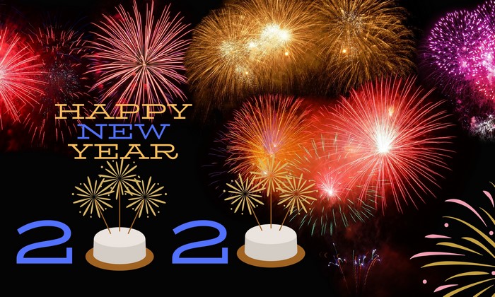 Happy New Year 2020 Fireworks